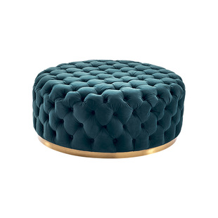 沙发椅2021新款 客厅休闲椅子小户型轻奢布艺单人凳子矮椅大圆墩