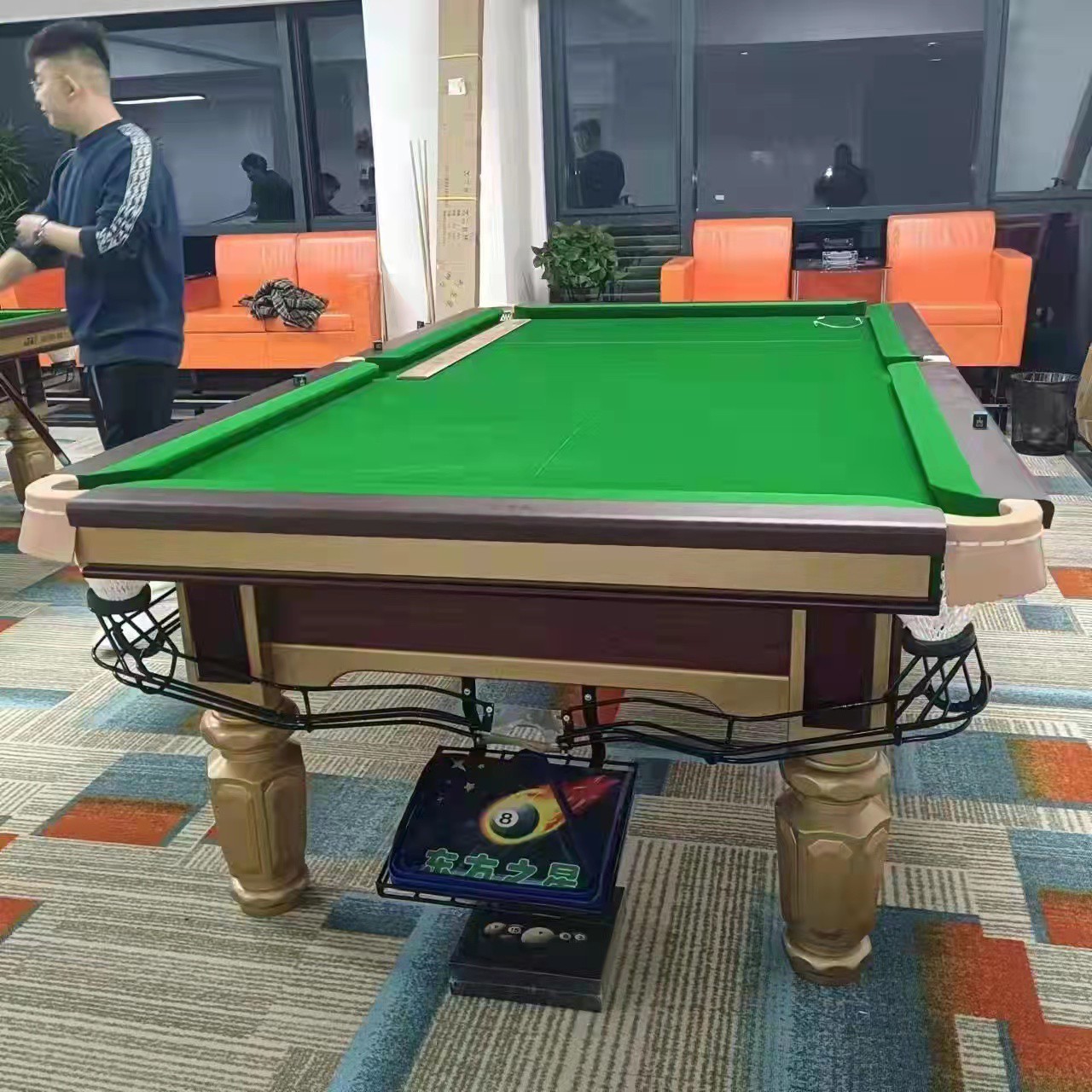北京台球桌标准型商用桌球台家用成人室内球房中式美式钢库青石板