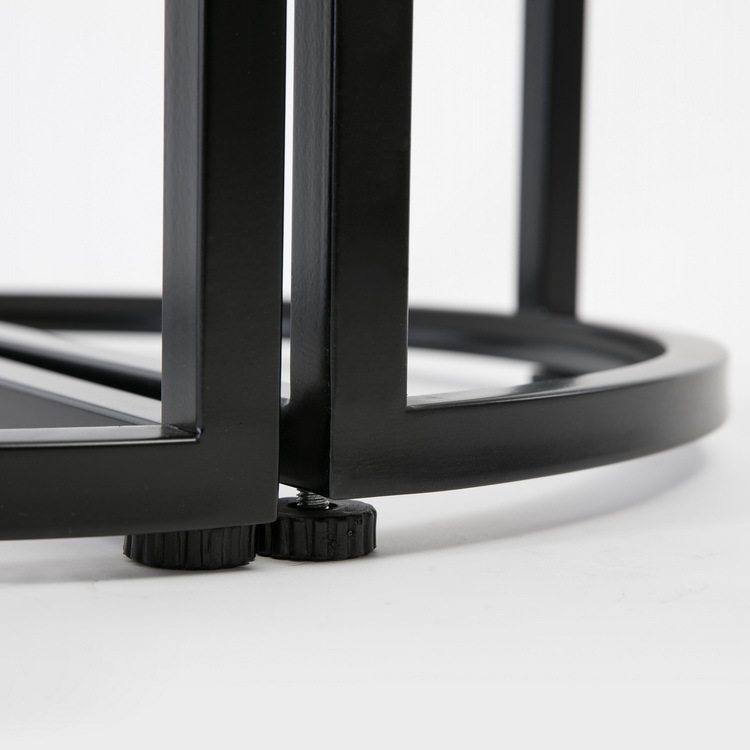黑色喷涂圆型可拆分茶几桌架 咖啡桌 小圆桌台架 圆茶几支撑脚