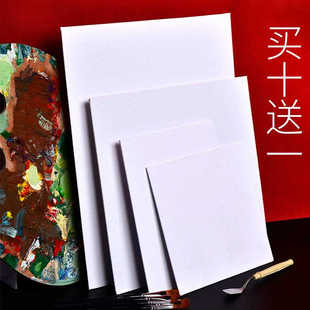 厂家批发纸面油画板儿童丙烯画板小画布板子颜料布板不带画框油画