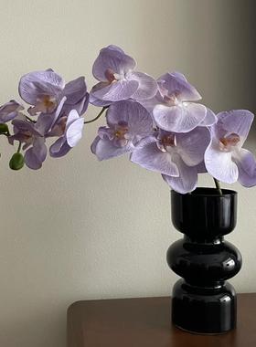 蝴蝶兰仿真花摆设花瓶假花花艺装饰客厅桌面玄关电视柜摆件轻奢