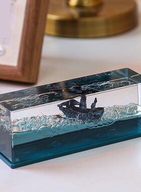 精选黑珍珠号漂流瓶游轮游体漂流瓶桌面永不沉没的小船汽车内摆件