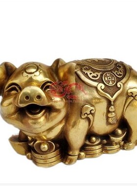 纯铜猪摆件工艺品大号招财猪 家居装饰品客厅摆设礼品铜猪