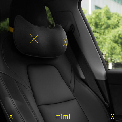 精选bbdd汽车MIMI头枕腰靠车载护颈枕头车内座椅靠枕记忆棉车用品