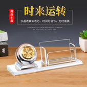 精选水晶名片盒定制商务办公名片夹名片座名片个性 摆件创意高档名