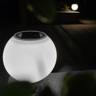 太阳能灯户外灯柱头围墙庭院门柱圆球灯家用新农村防水景观装饰灯