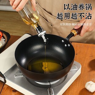 章丘纯手工锻打迷你小铁锅儿童炒菜不粘小炒锅一人用大肚锅电磁炉