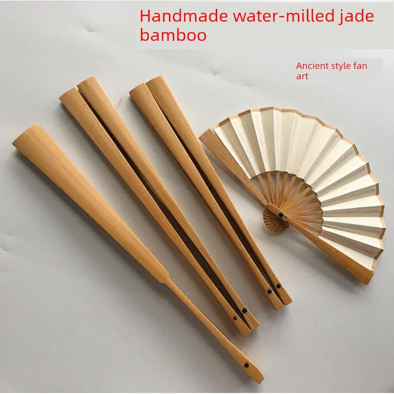 香竹扇4寸-10寸手工水磨香竹扇宣纸扇文万扇书法扇古风宣纸折扇