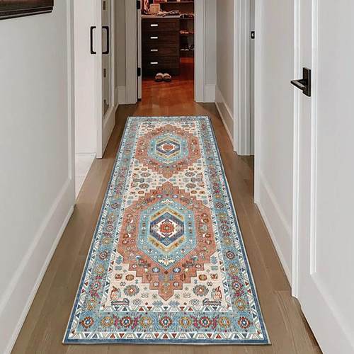 入户门地毯复古风格吸水耐脏家用过道门厅玄关地垫定做大门口地毯