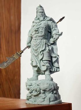 关公神像客厅摆件家用招财办公室玄关供奉关二爷公司店铺开 业礼