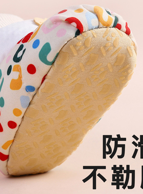 婴儿棉鞋冬季软底宝宝鞋袜保暖新生儿鞋子防掉0-1岁12月加厚加绒