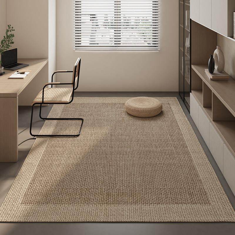 卧室地毯床边地垫子客厅亚麻榻榻米侘寂风阳台房间日式飘窗垫地垫