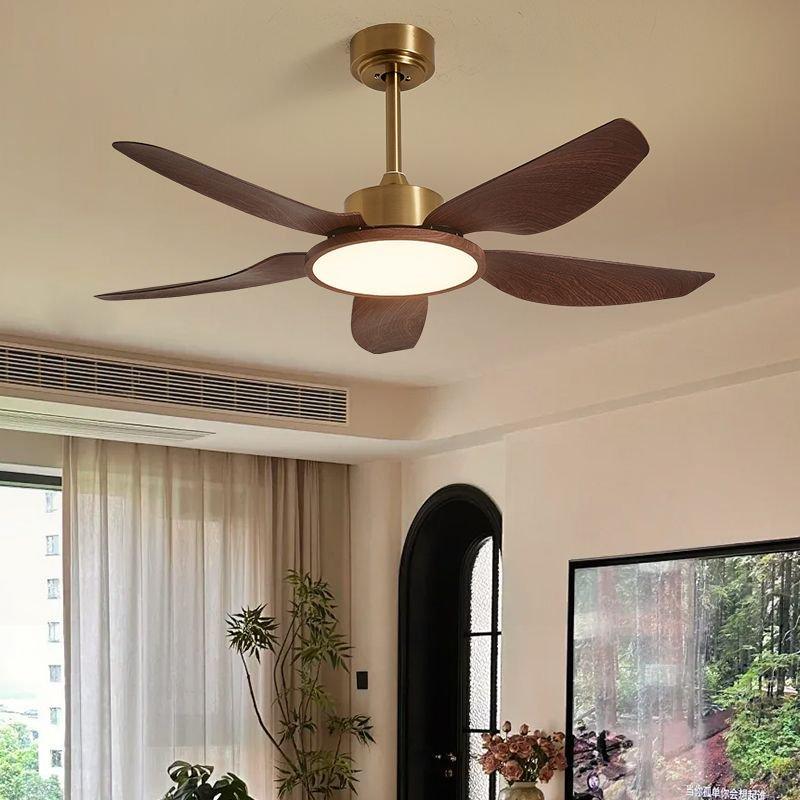励昌中古风客厅餐厅风扇吊灯变频全光谱护眼家用一体电扇吊灯简约