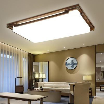 新中式灯具北美黑胡桃木吸顶灯客厅灯现代简约卧室实木灯中山灯具