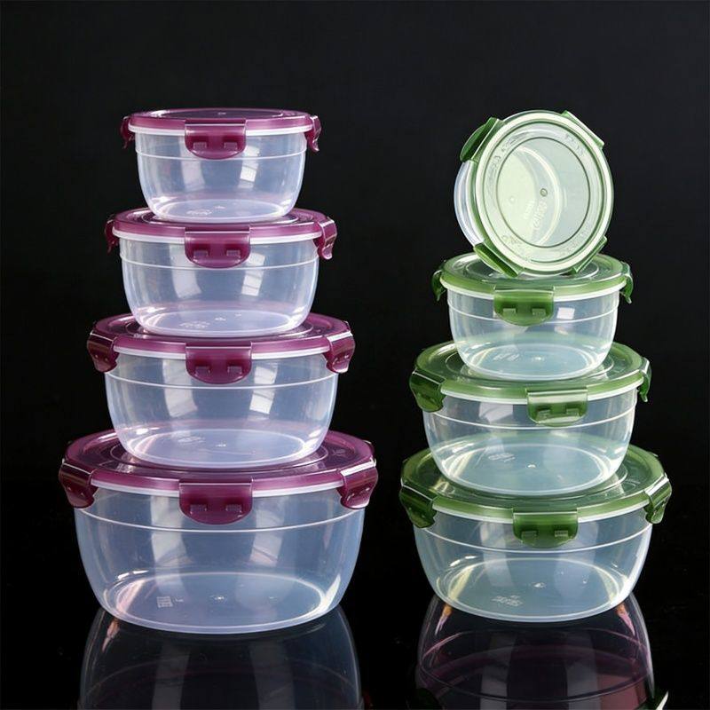 【塑料保鲜盒】可微波炉饭盒圆形密封便当盒加热冰箱食物收纳盒,收纳整理,其他收纳盒,淘宝优惠券,粉丝福利购,淘宝优惠卷