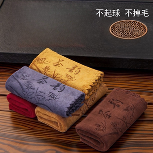 茶巾吸水不掉毛茶桌清洁巾茶具配件家用茶桌巾加厚中国风抹布