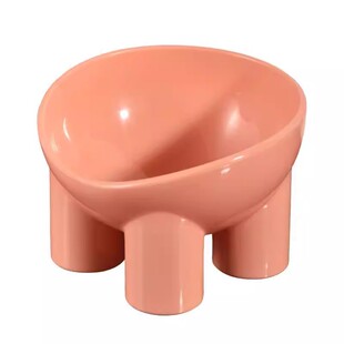 狗碗猫咪饭碗马卡龙色四腿护颈碗高脚斜口饮水防打翻饭盆 冲量