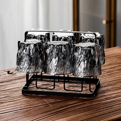 新中式耐热冰川玻璃杯水杯子高级感茶杯轻奢泡茶具大容量水壶套装