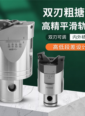 双刃粗搪头BSW可调式粗镗刀BSW25 32 40 52 68及各类粗镗刀柄镗刀