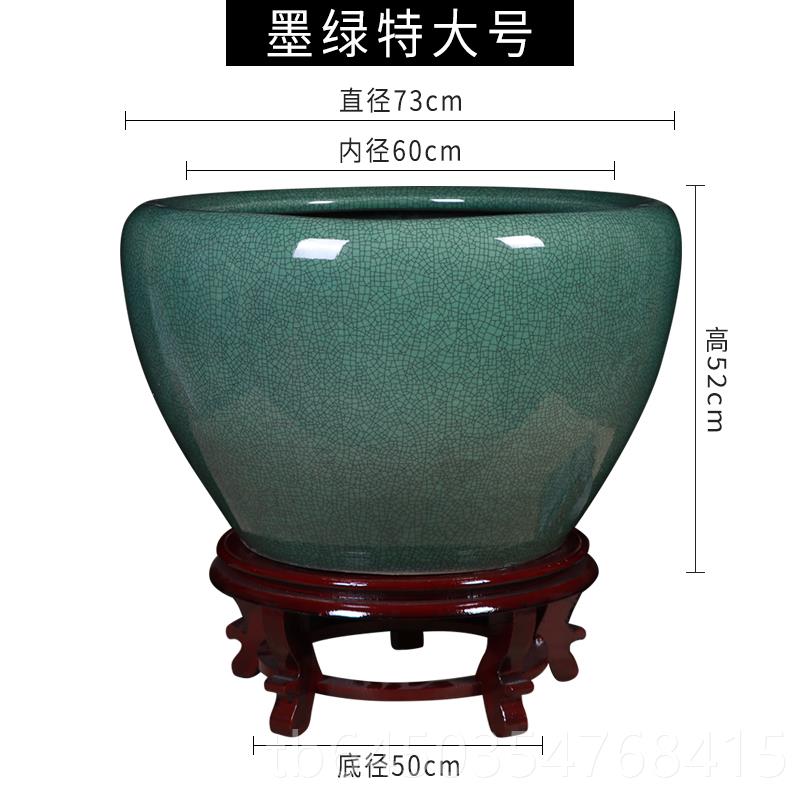高档锦景德镇陶瓷器金鱼荷大号客缸厅庭院睡莲花盆养乌龟鲤书画缸