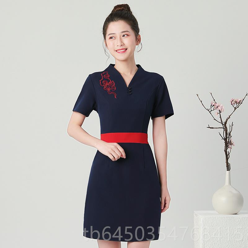 高档夏季新款美质容师女气美套容装足浴足疗技师服养生馆SPA院工