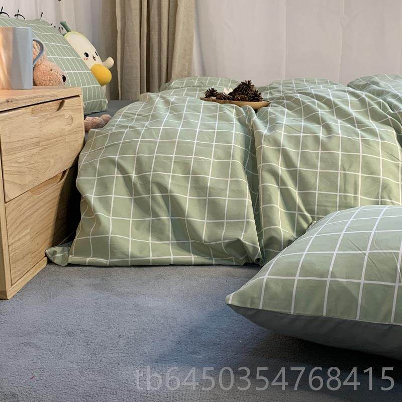 高档日式良品条风白黑纹四件套1.8m床单纽扣款套学生宿舍三被件套,床上用品,床品套件/四件套/多件套,淘宝优惠券,粉丝福利购,淘宝优惠卷