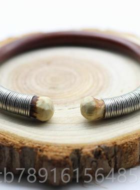 正品天藤记925纯银有鸡血藤 手镯孤品西藏无男女款节节情侣款木藤