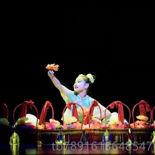 正品色花少特儿舞蹈花花挑花喜庆节目挑演出服装定制花篮道具花挑