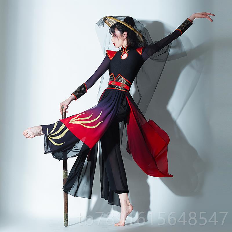 正品侠行中国风奇装风异服侠客古装女汉服侠客客女古舞演出服霍典