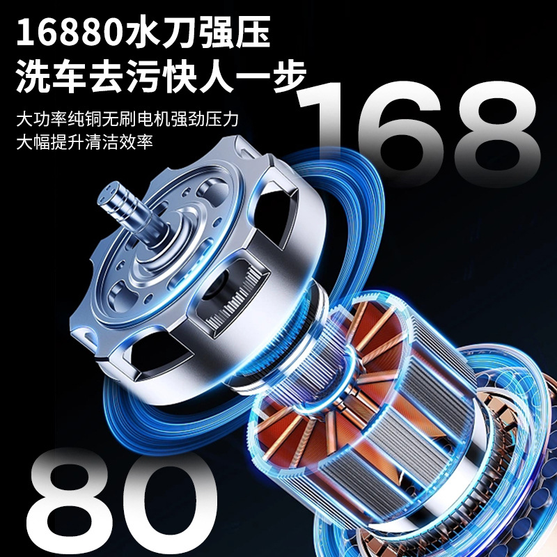 黑猫高压洗车机家用220V全自动便携式刷车泵大功率清洗机强力水枪