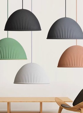 南瓜餐厅吊灯简约现代极简设计师款家用圆形树脂餐饮店铺饭厅吊灯