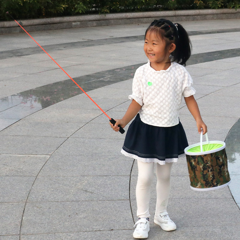 儿童钓鱼套装折叠水桶伸缩抄网