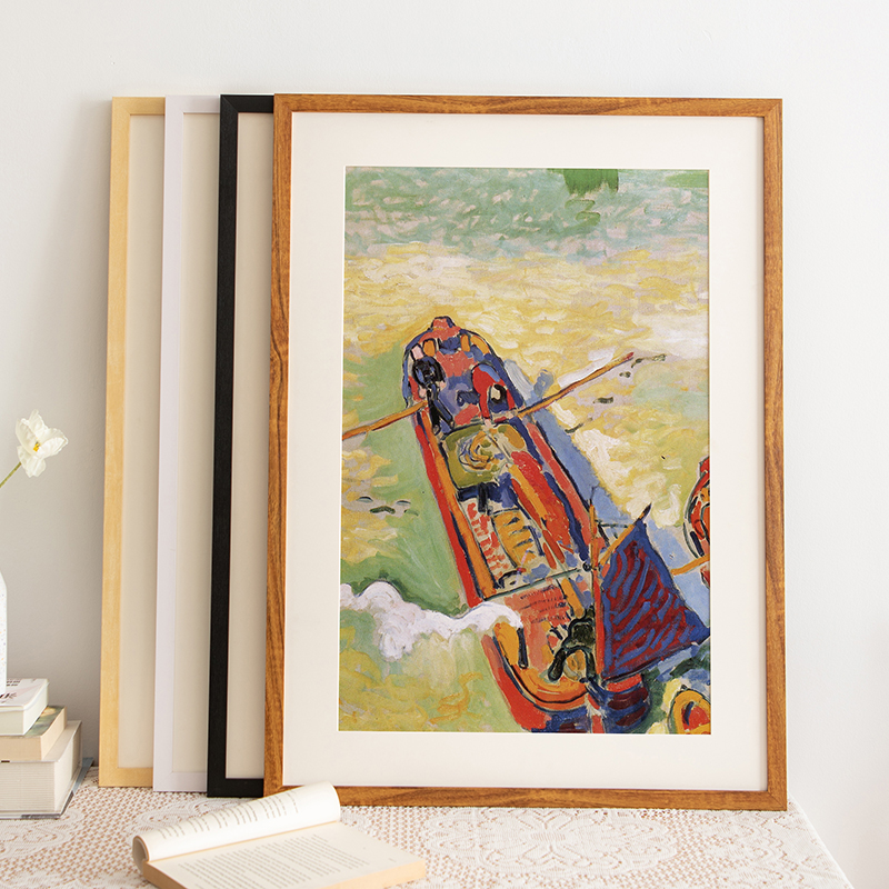 实木相框大画框装裱16寸20定制照片挂墙a3外框aP4展示框4k木框架8