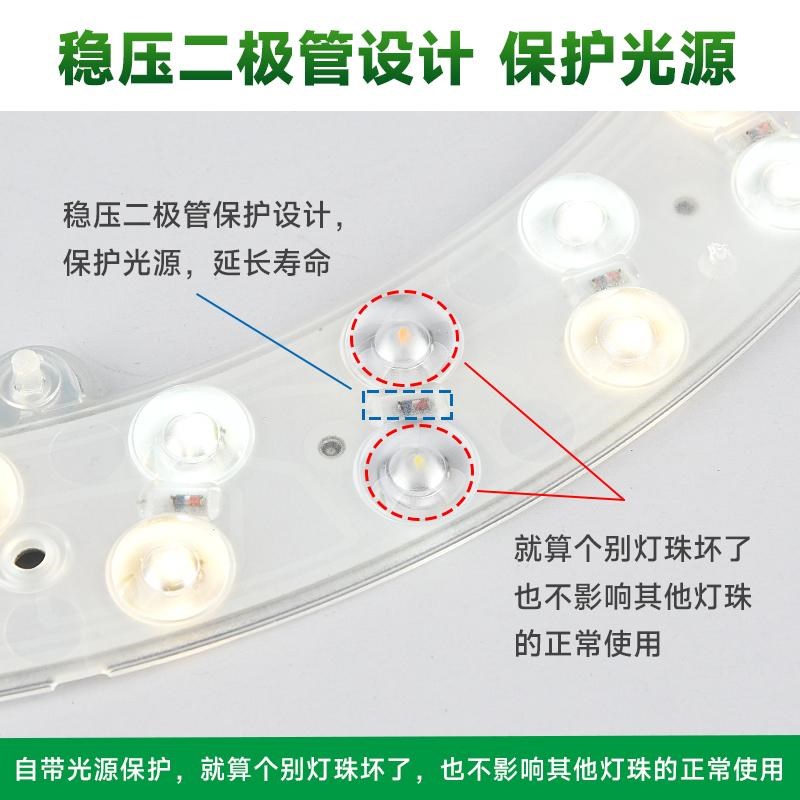 吸顶灯芯超亮ledm吸顶灯芯替换圆形灯片灯盘磁吸变色改造灯板贴片