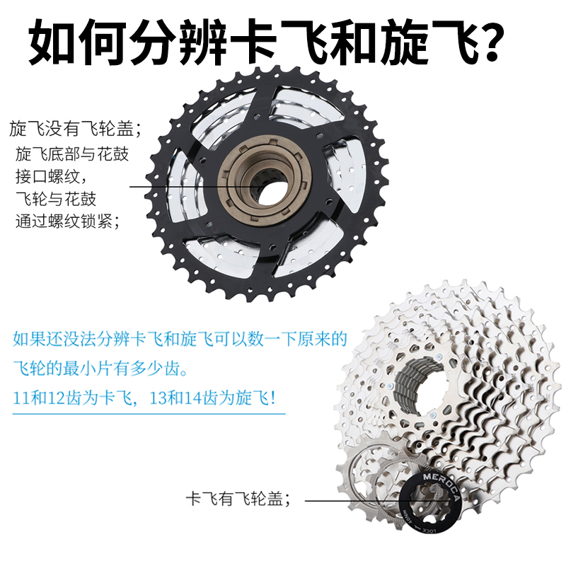 自行车飞轮齿轮旋飞27 卡飞7速8速旋式9速10速R山地车飞轮变速齿