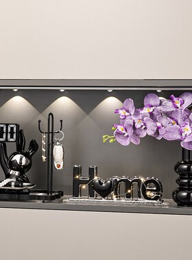 玄关放钥匙的收i纳盒摆件轻奢鞋柜门口进门入户走廊锁匙客厅装饰