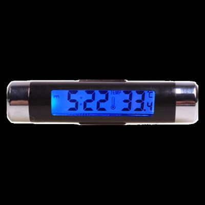 汽车用车内高精度电子数字出风口温F度计时间显示器夜光车载时钟