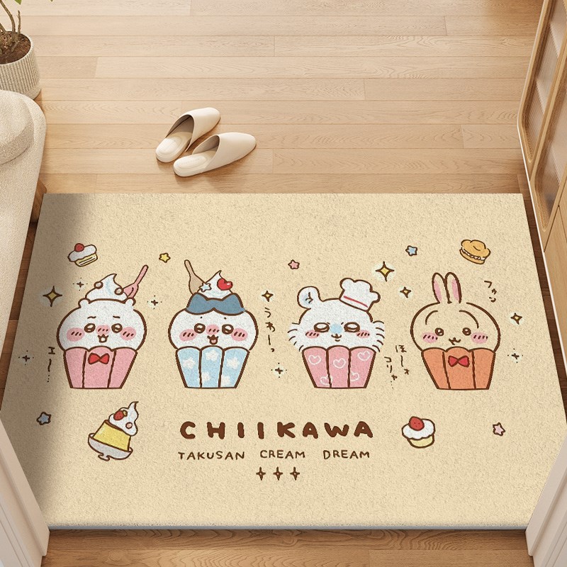 入户门地垫chiikawa防滑家用门口进门丝圈垫子乌T萨奇客厅门垫脚