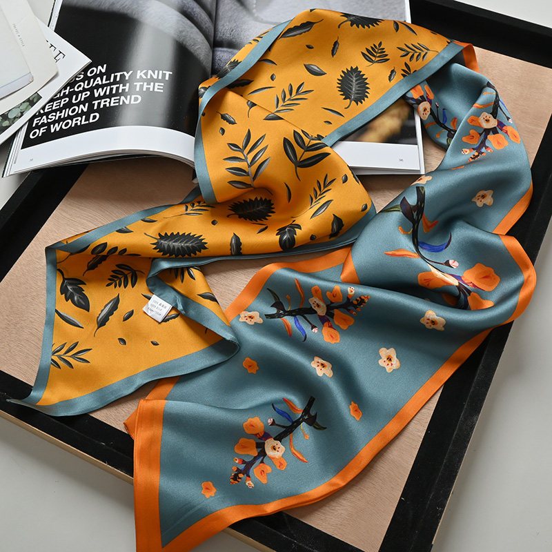 全桑蚕丝  小长条丝巾 百搭衬衣西装真丝围巾 颈X部防晒 围脖