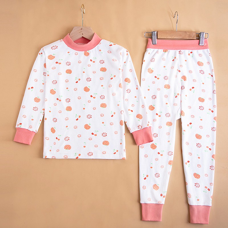 全棉中童大童儿童内衣套装纯棉毛衫H男女童中圆领内衣秋衣秋裤