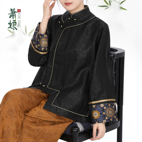 香云纱国风短外套气质轻奢