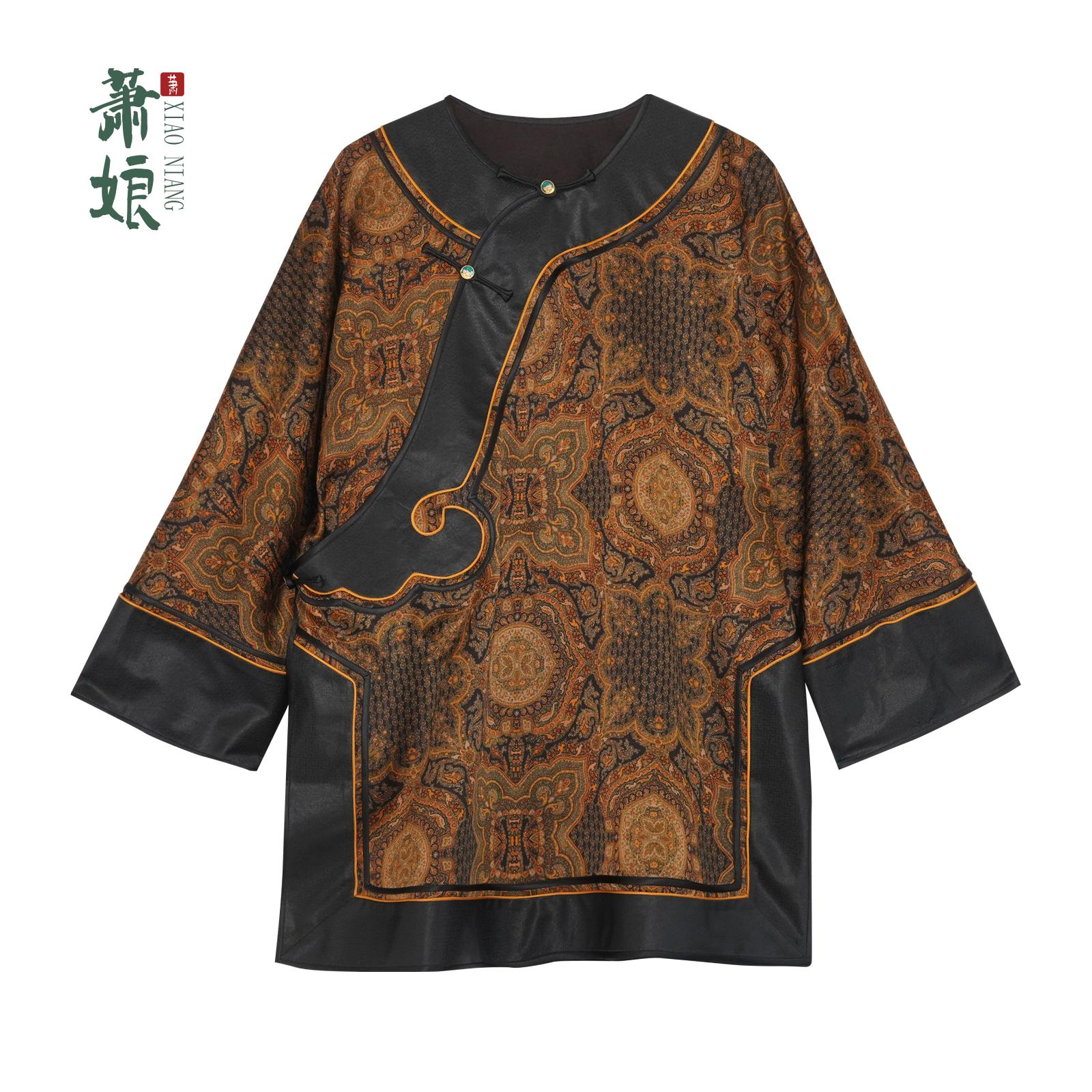 萧娘【樾川】重缎香云纱上衣新中式桑蚕丝国风中式太太服秋冬2383