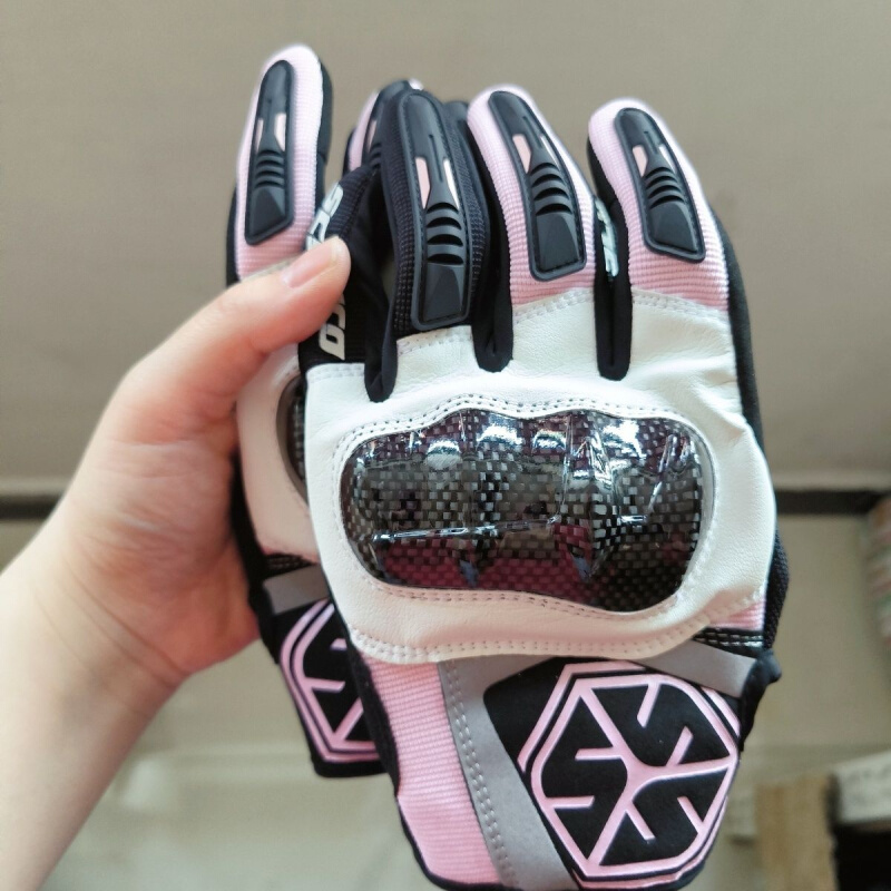 赛羽春秋摩托车骑行手套触屏防摔赛车手套碳纤维全指防护MC122