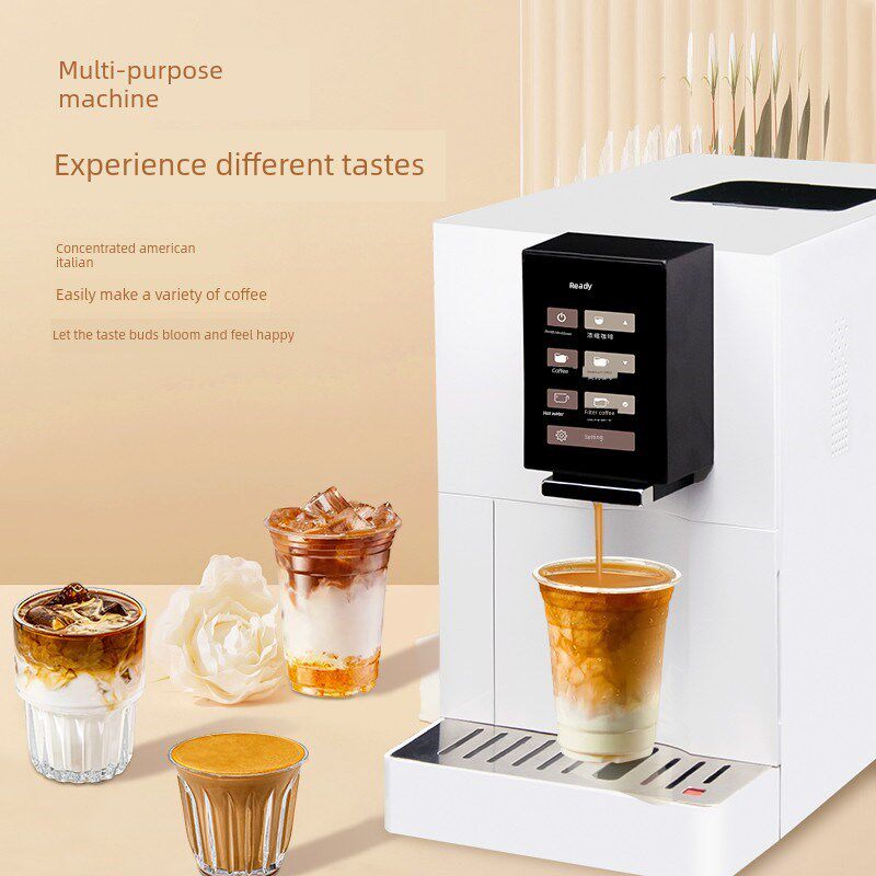 西堤岛全自动意式咖啡机家用小型现磨咖啡研磨一体一键奶泡自清洗