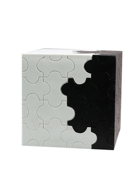 现代极简约家居装饰品几何拼图圆柱体正方体底座配饰软装搭配摆件