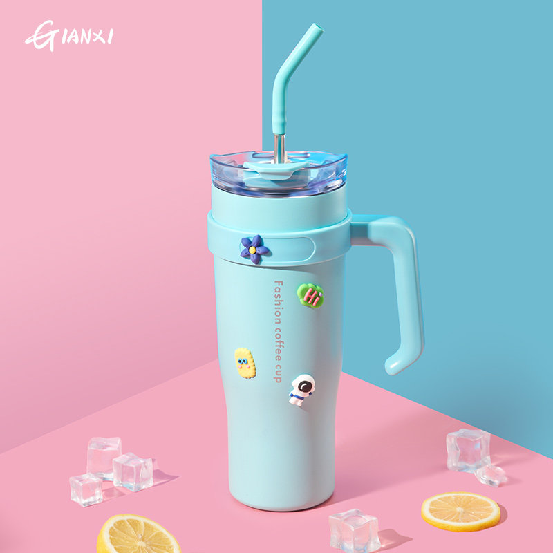 精选巨无霸保温杯大容量冰霸杯304不锈钢水杯女新款2024男生吸管,餐饮具,保冷/保温杯,淘宝优惠券,粉丝福利购,淘宝优惠卷