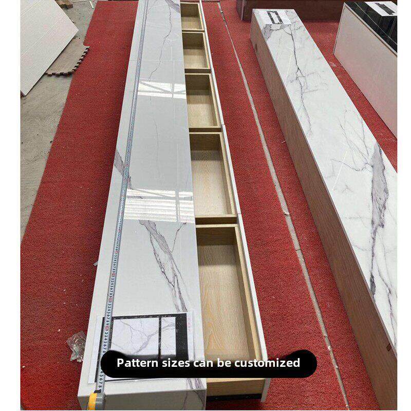 岩板落地电视柜海棠角地台长条形地柜定制尺寸墙柜新地台颜色定制