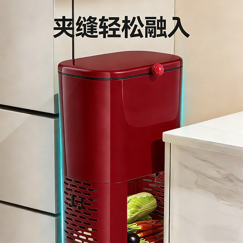 精选厨房垃圾桶家用2025新款加高可移动双层滑盖免弯腰专用大号大,家庭/个人清洁工具,垃圾桶,淘宝优惠券,粉丝福利购,淘宝优惠卷