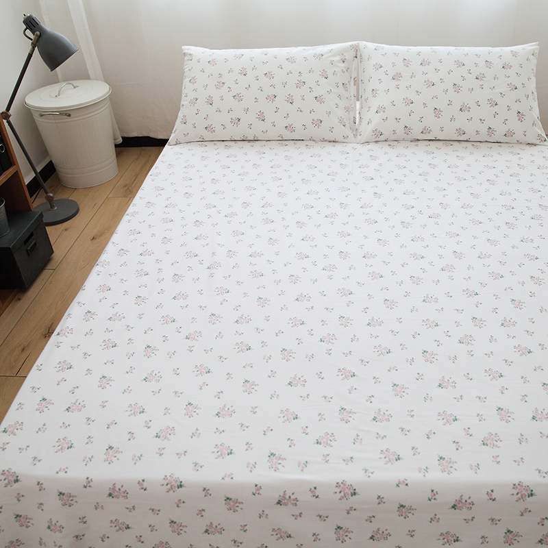 山楂树之恋纯棉床笠床单单件100%全棉床罩加大Q床垫保护套支持定