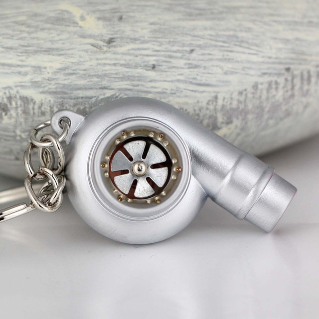 涡轮钥匙扣金属口哨声音增压器钥匙链改装汽车挂件男个Z性礼品创